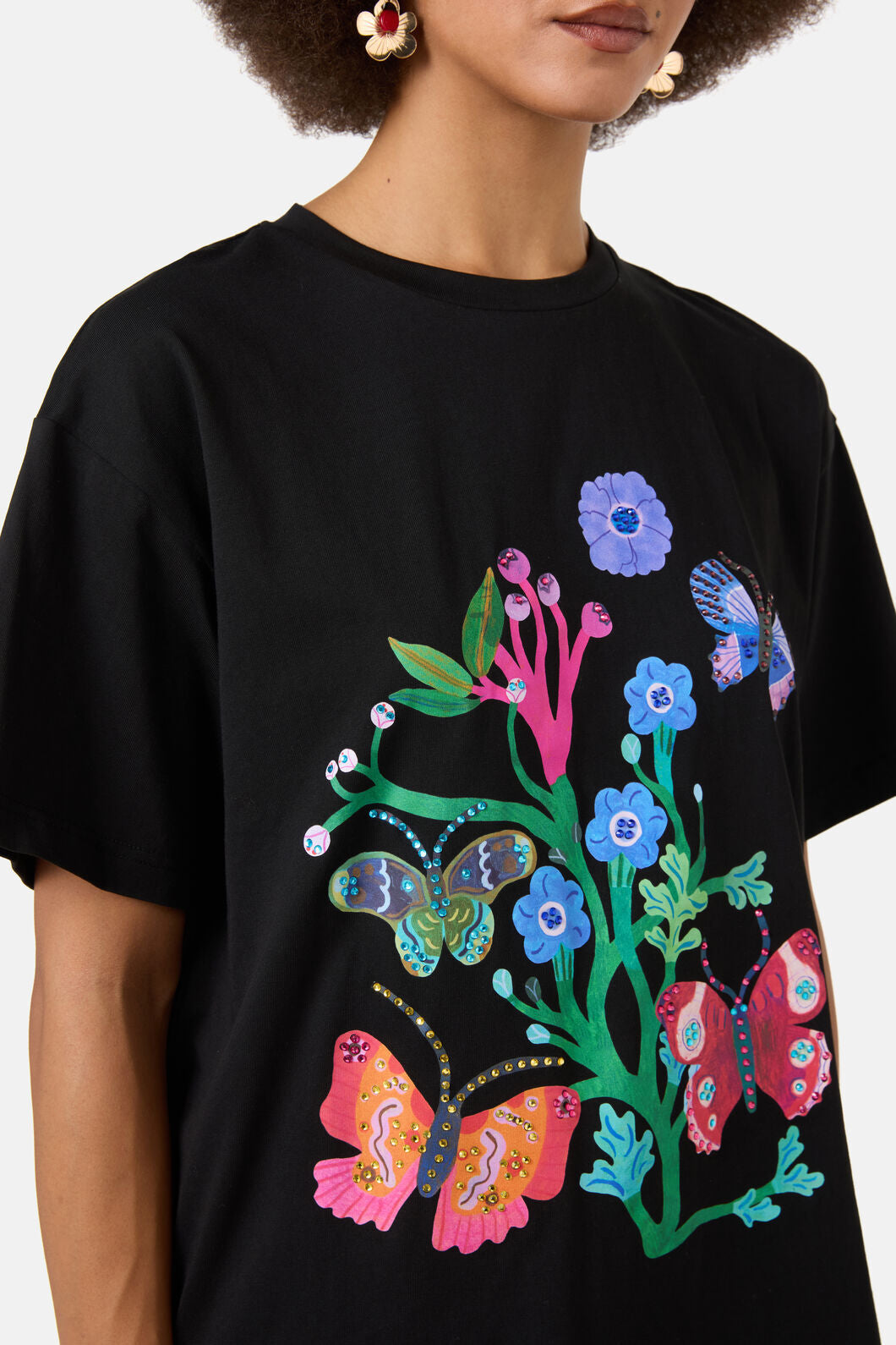 Gorman - Mariposa Placement Oversized Tee - black