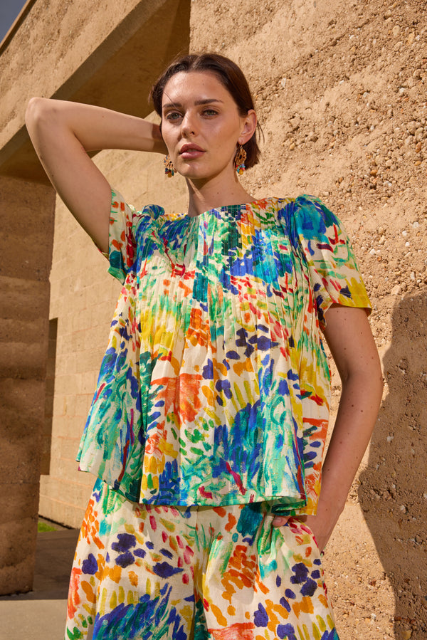 Gorman - Sundrift Pleat Top - print
