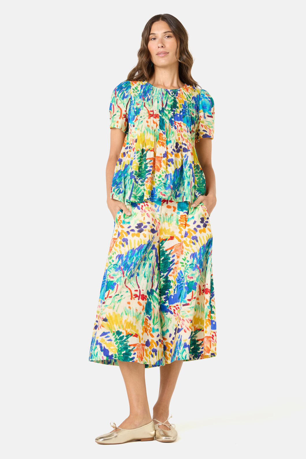 Gorman - Sundrift Pleat Top - print