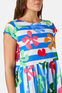 Gorman - Paper Poetry Stripe Beach Dress - print