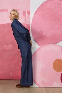 Gorman - Imogen Seersucker Denim Culotte - indigo