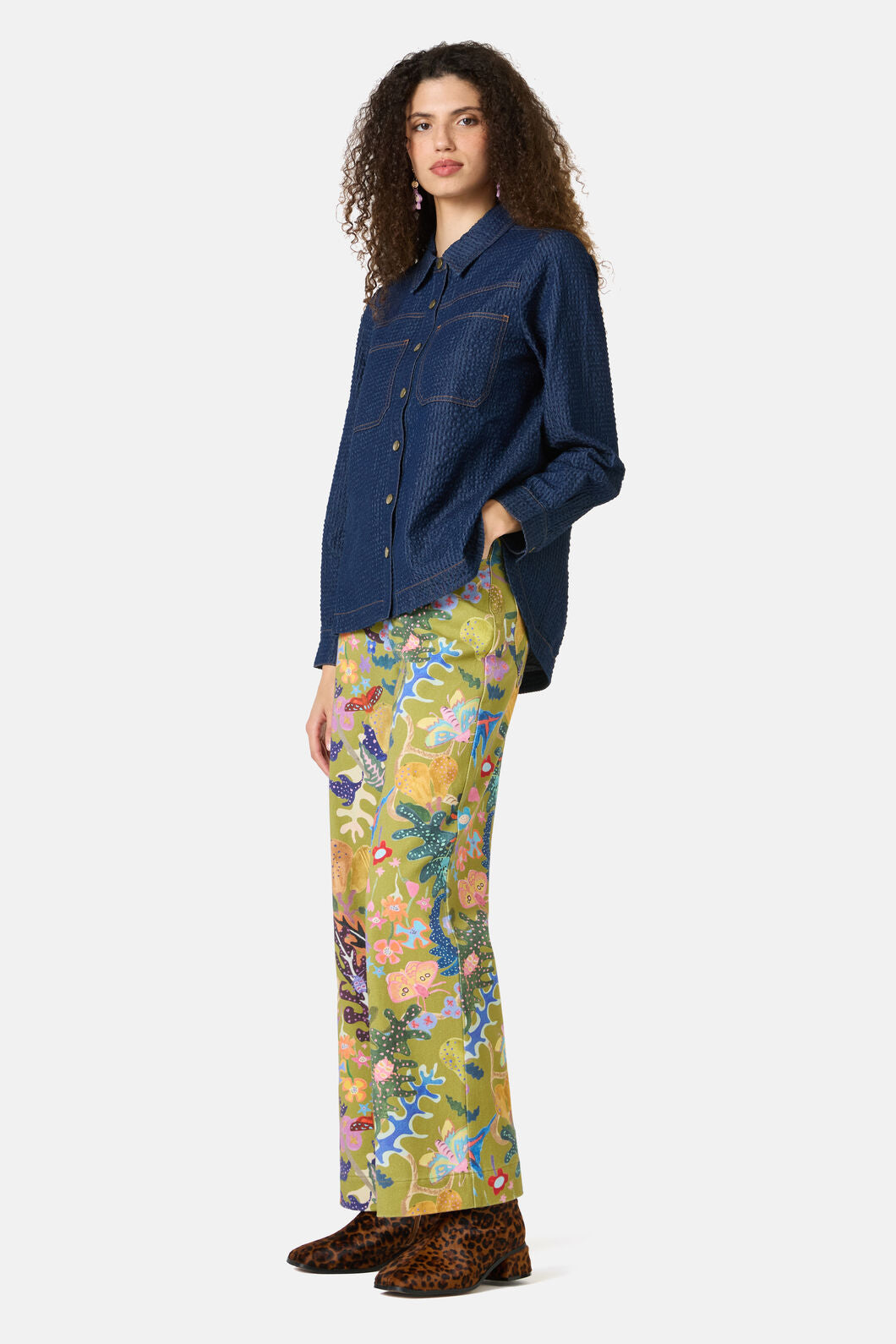 Gorman - Imogen Seersucker Denim Shirt - indigo