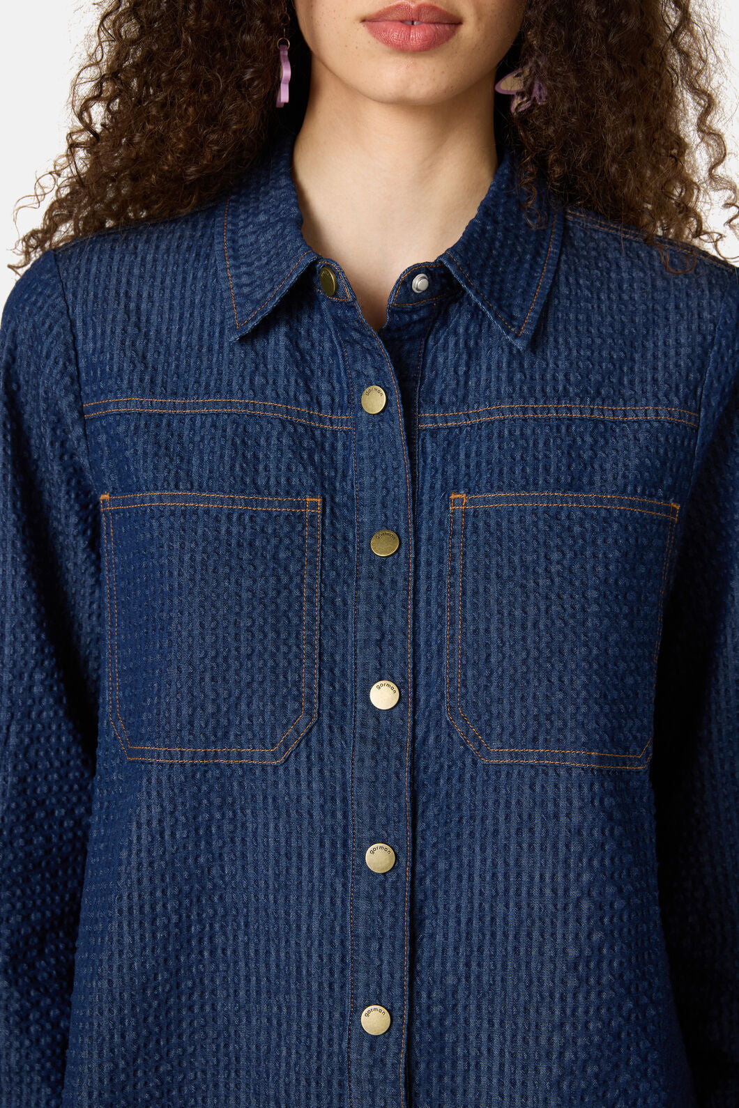 Gorman - Imogen Seersucker Denim Shirt - indigo