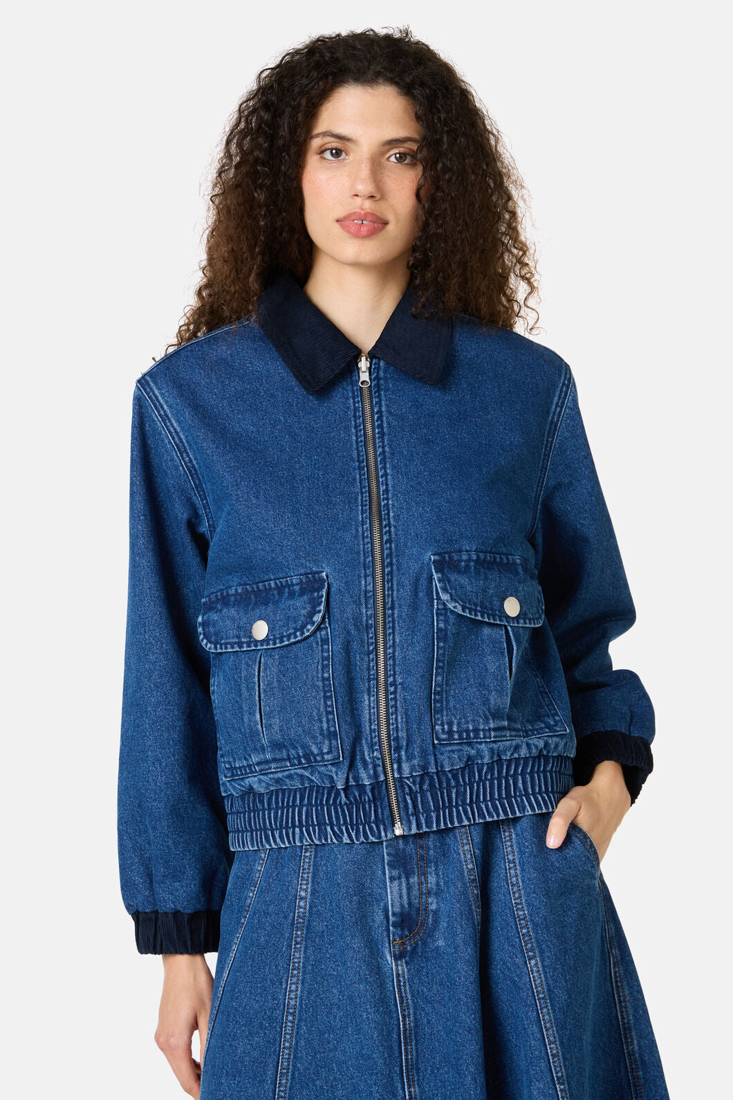 Gorman - Molly Denim Jacket - mid-blue