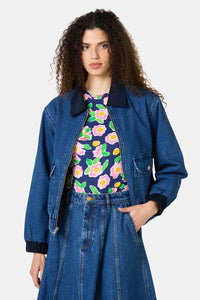 Gorman - Molly Denim Jacket - mid-blue
