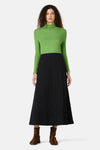Gorman - Clover Seersucker Midi Skirt - black