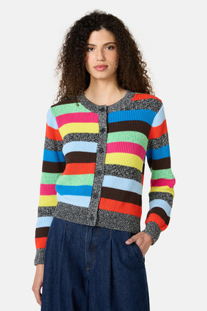 Gorman - Jumble Stripe Cotton Cardigan - stripe
