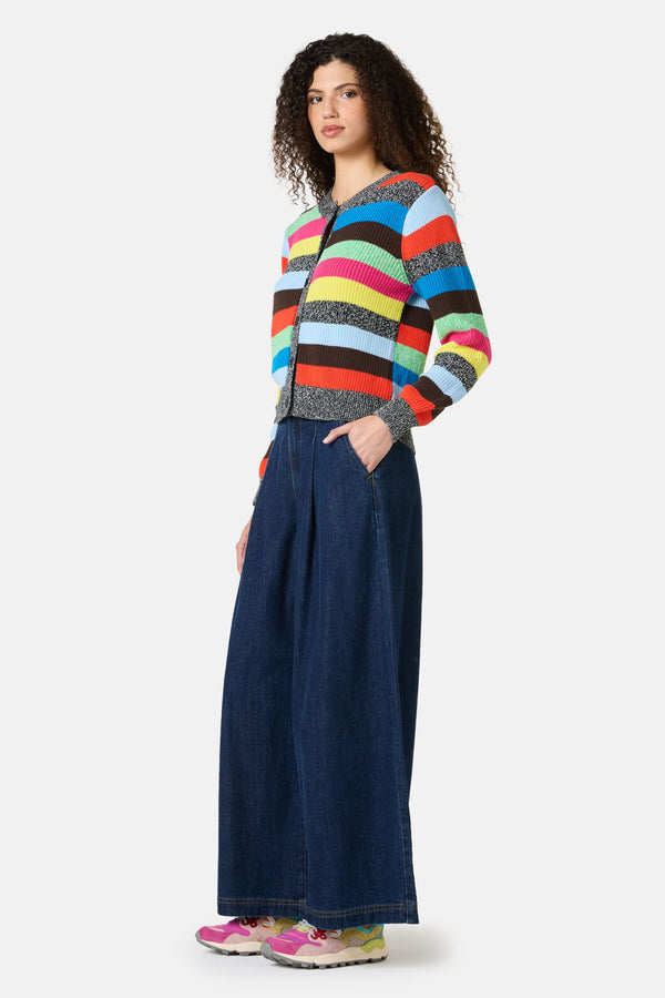 Gorman - Jumble Stripe Cotton Cardigan - stripe