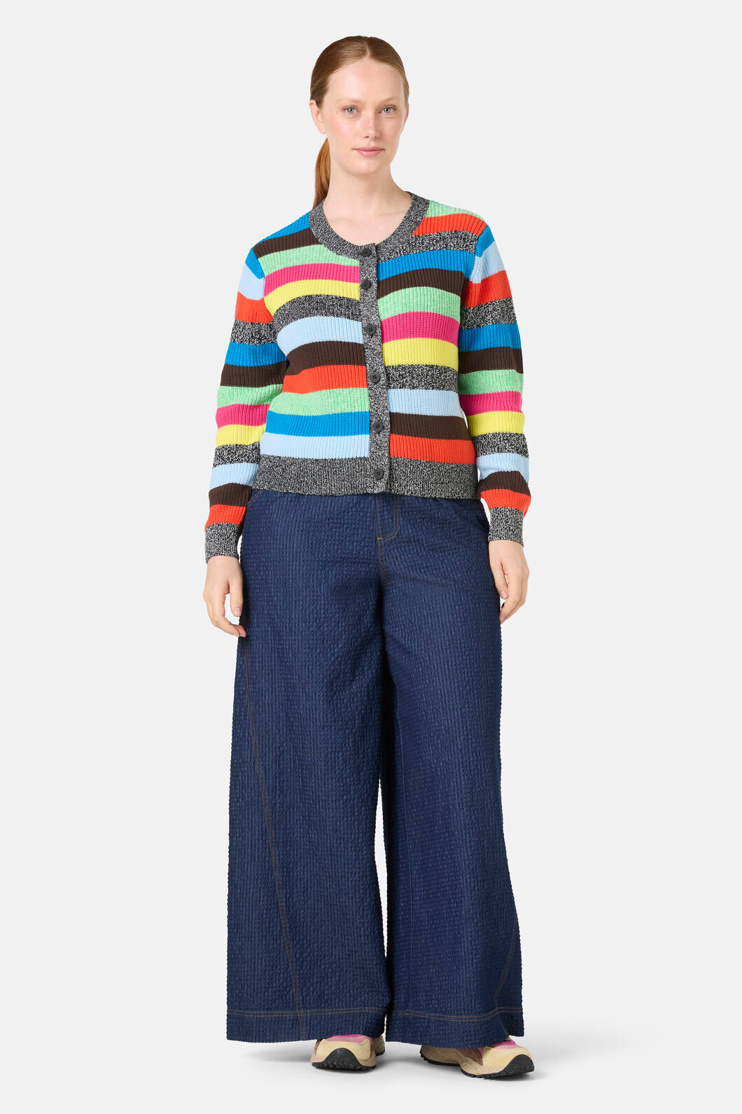 Gorman - Jumble Stripe Cotton Cardigan - stripe