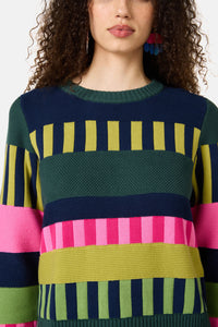 Gorman - Weave Stripe Cotton Jumper - multi