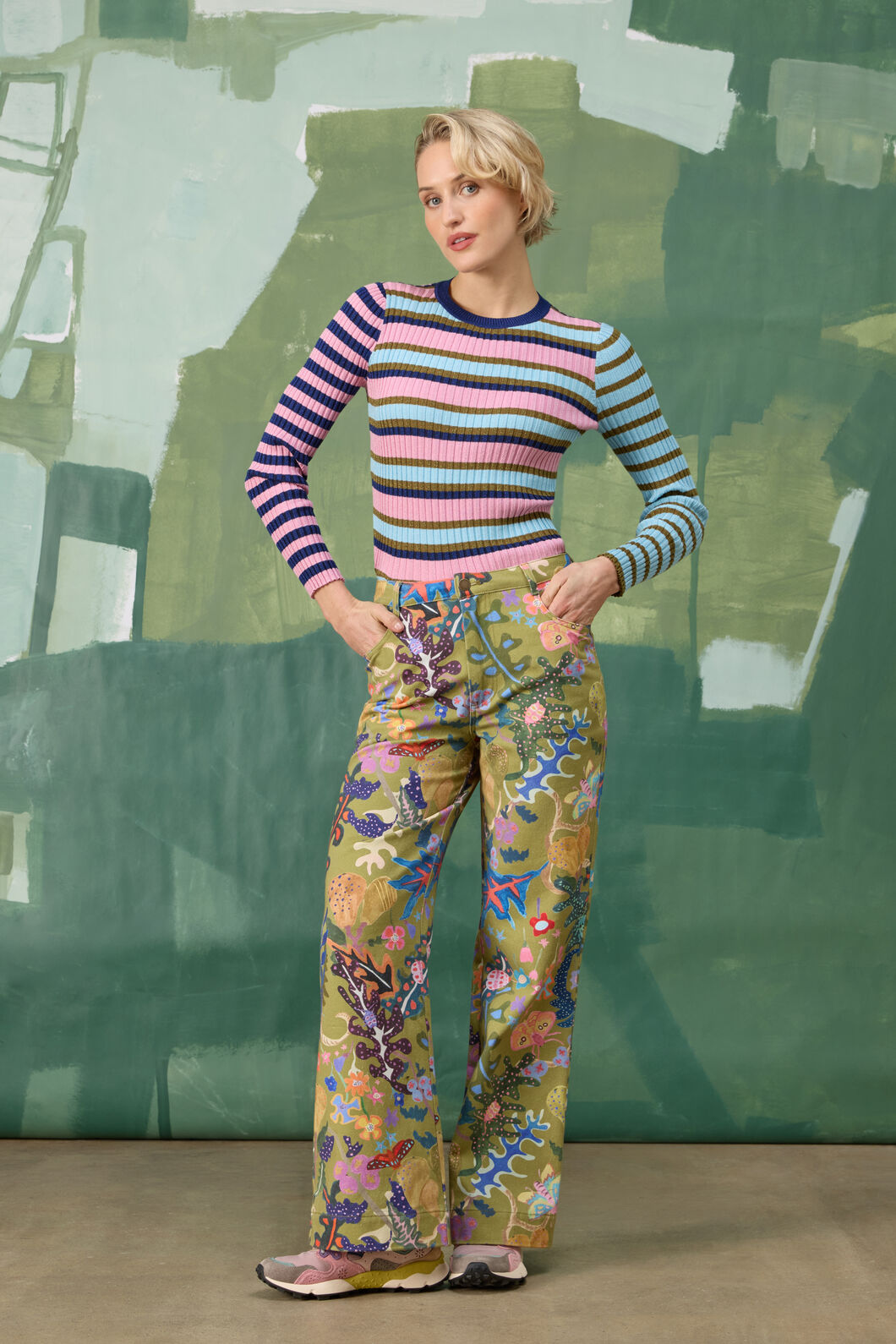 Gorman - Stripe Lurex Knit Top - stripe