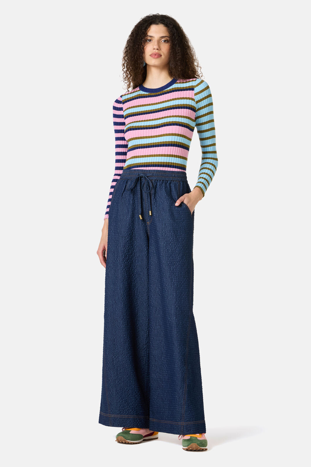 Gorman - Stripe Lurex Knit Top - stripe