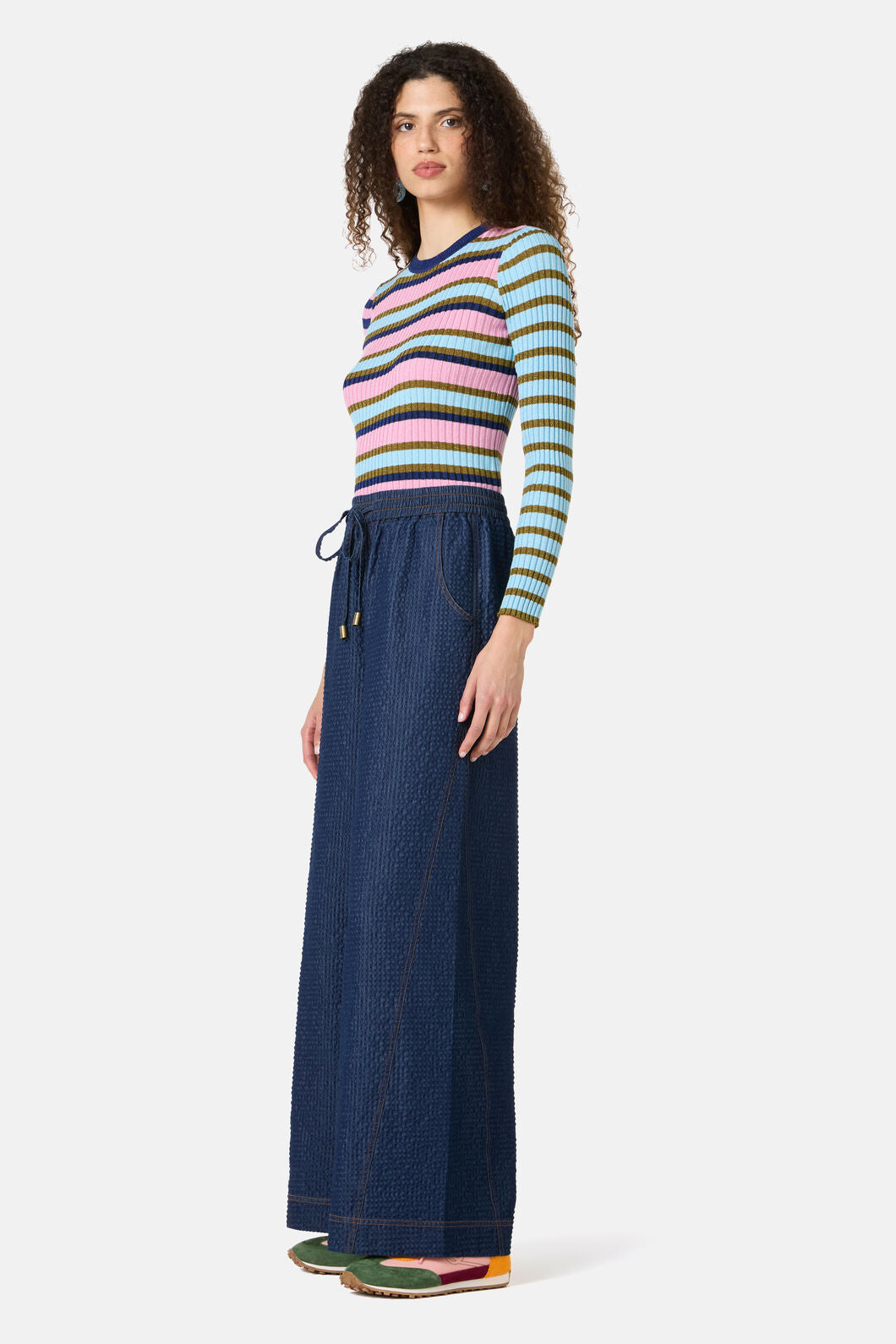 Gorman - Stripe Lurex Knit Top - stripe