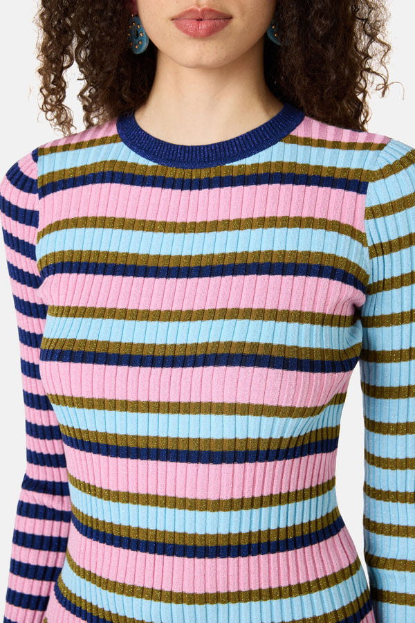 Gorman - Stripe Lurex Knit Top - stripe