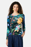 Gorman - Beetlemania Velvet Long Sleeve Top - print