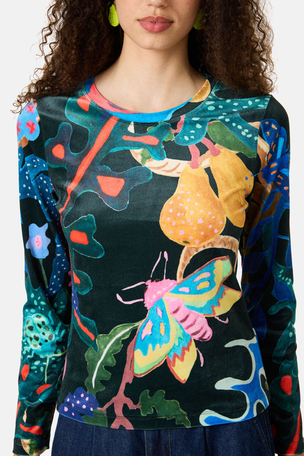 Gorman - Beetlemania Velvet Long Sleeve Top - print