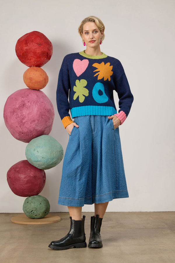 Gorman - Jumble Cotton Jumper - navy