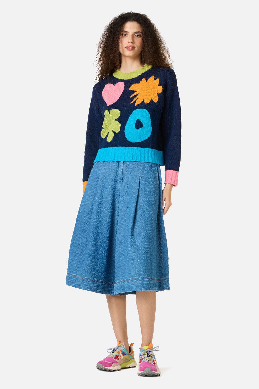 Gorman - Jumble Cotton Jumper - navy