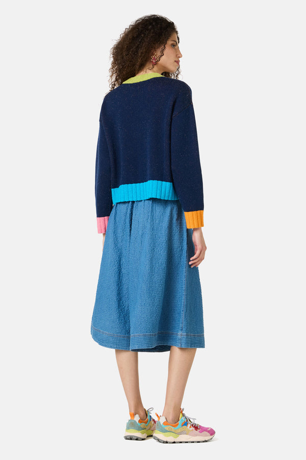 Gorman - Jumble Cotton Jumper - navy