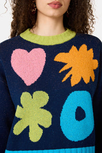 Gorman - Jumble Cotton Jumper - navy