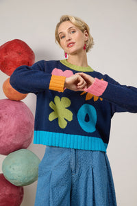 Gorman - Jumble Cotton Jumper - navy