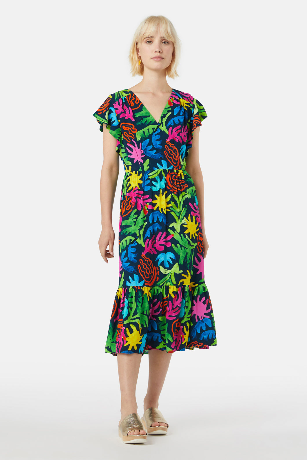 DOLCE & GABBANA Floral-Print Bustier Mini Dress 52 IT/16 US