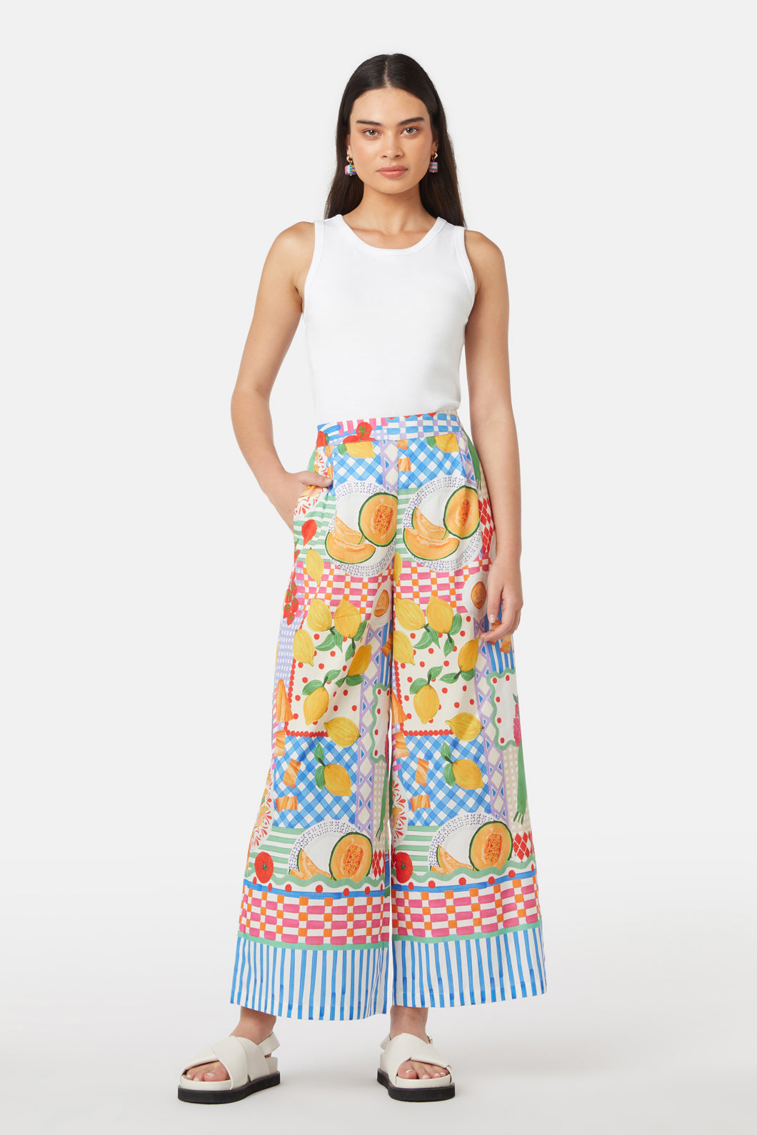 OhSevenDays Tabitha Trousers - Playful Picnic | Garmentory