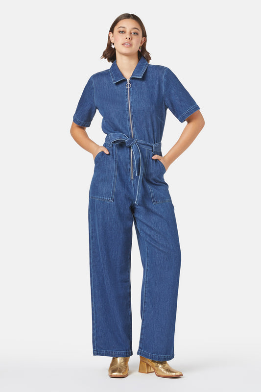 Gorman - Marylou Pantsuit - mid-blue