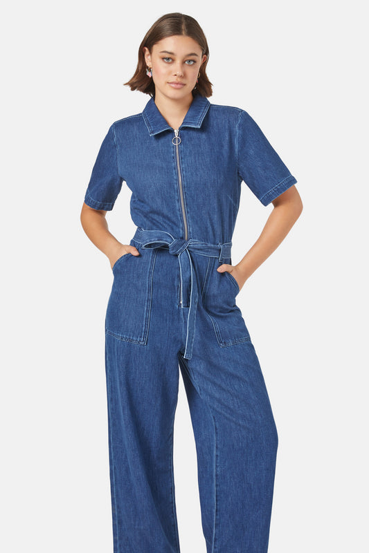 Gorman - Marylou Pantsuit - mid-blue