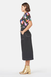 Gorman - Midnight Denim Skirt - black