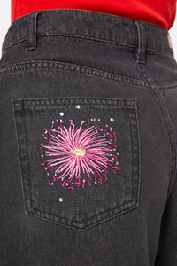 Gorman - Winter Waratah Embroidered Jeans - black