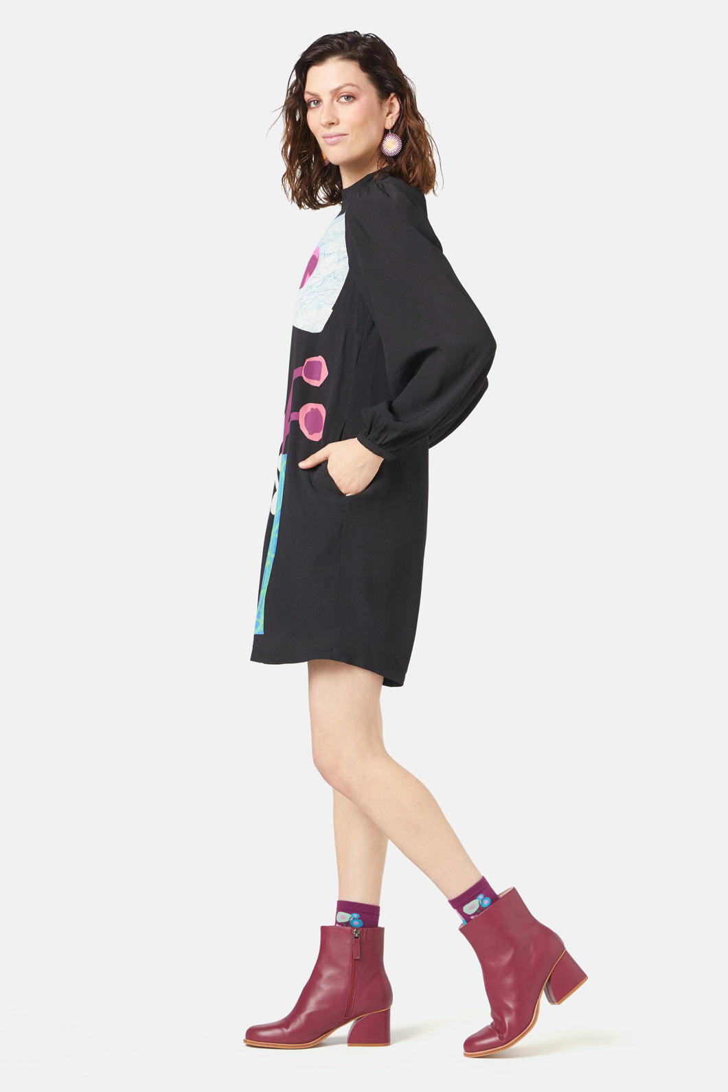 Gorman - Collage Notes Placement Dress - print