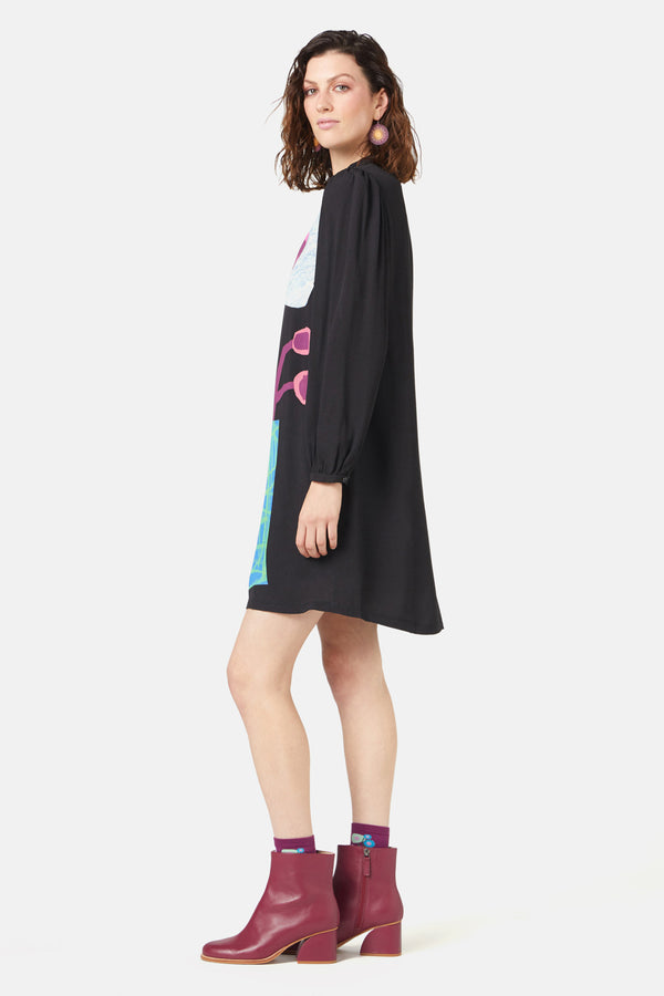 Gorman - Collage Notes Placement Dress - print