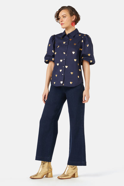 Gorman - Gold Romance Shirt - navy