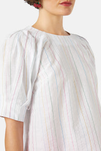 Gorman - Rainbow Stripes Blouse - white