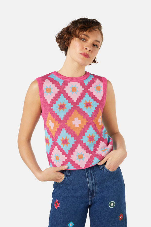 Gorman - Magic Carpet Reversible Knit Vest - multi
