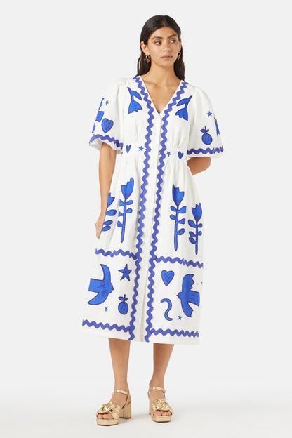 Gorman - Lovebirds Embroidered Dress - white