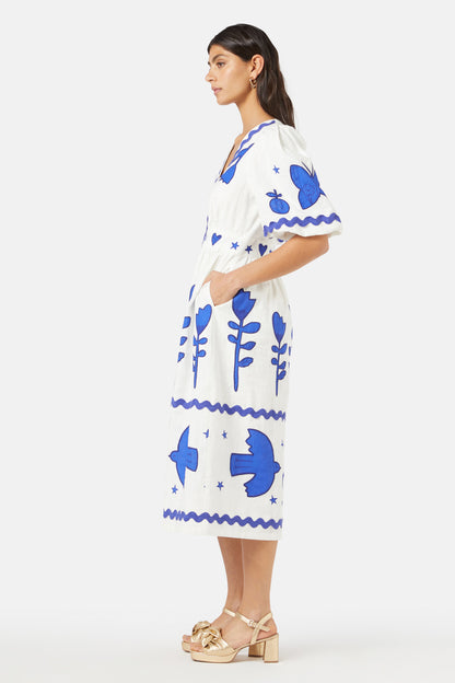 Gorman - Lovebirds Embroidered Dress - white