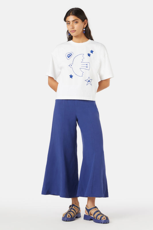 Gorman - Lovebirds Embroidered Tee - white