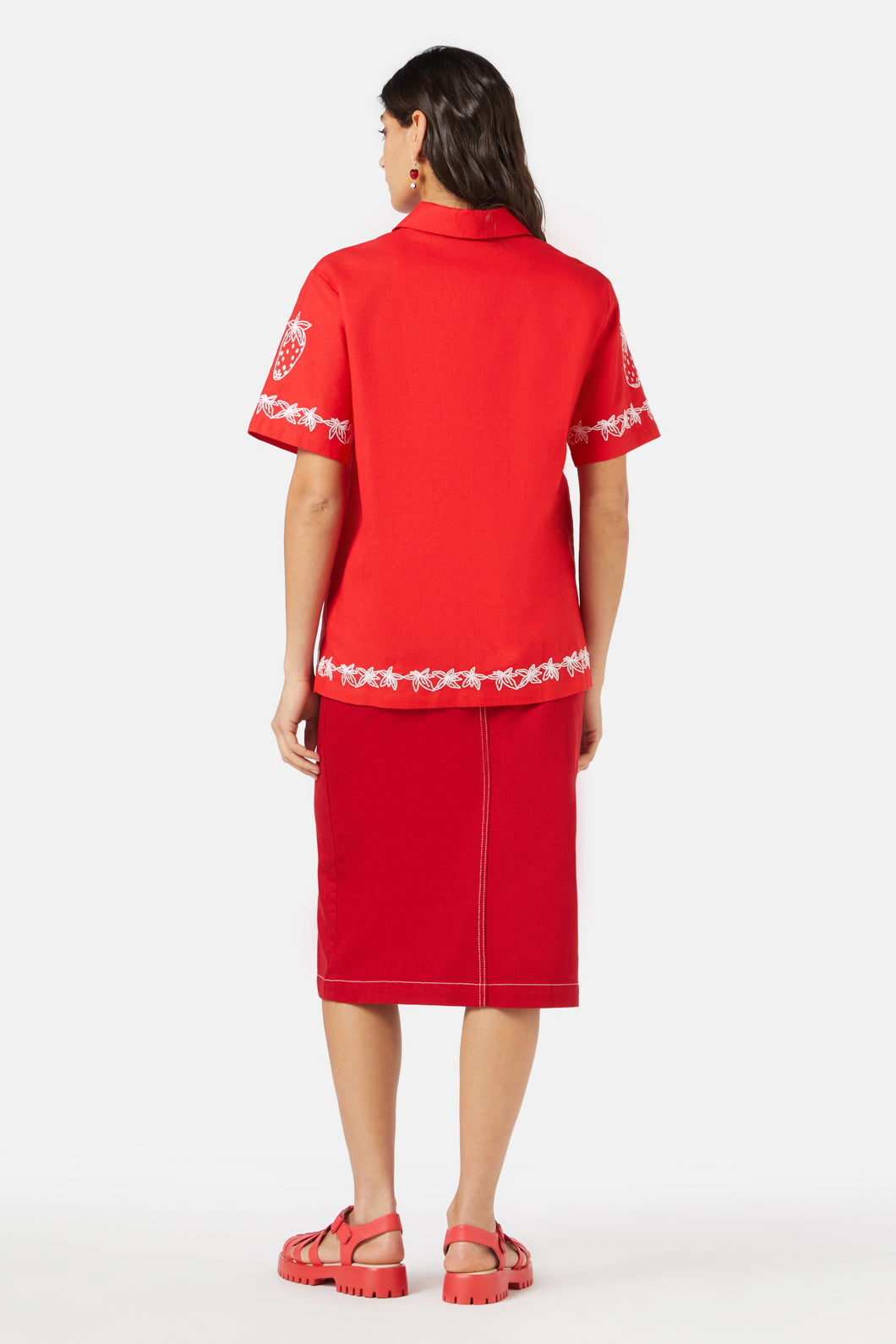 Gorman - Strawberry Patch Embroidered Shirt - red