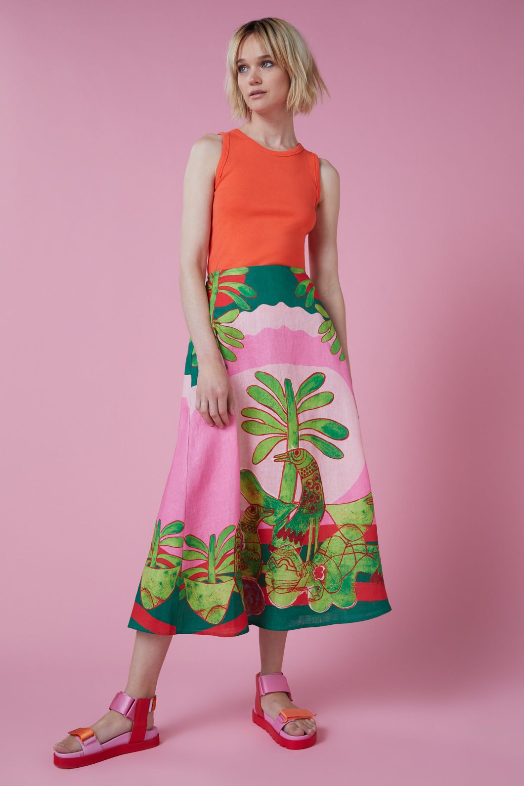 Gorman - Palm Pals Midi Skirt - print