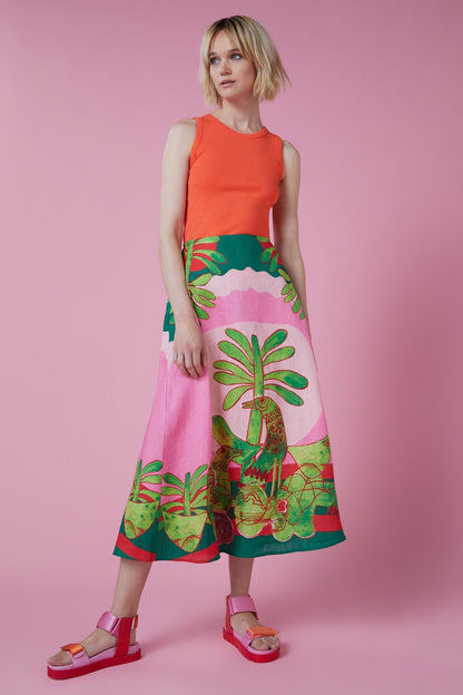 Gorman - Palm Pals Midi Skirt - print
