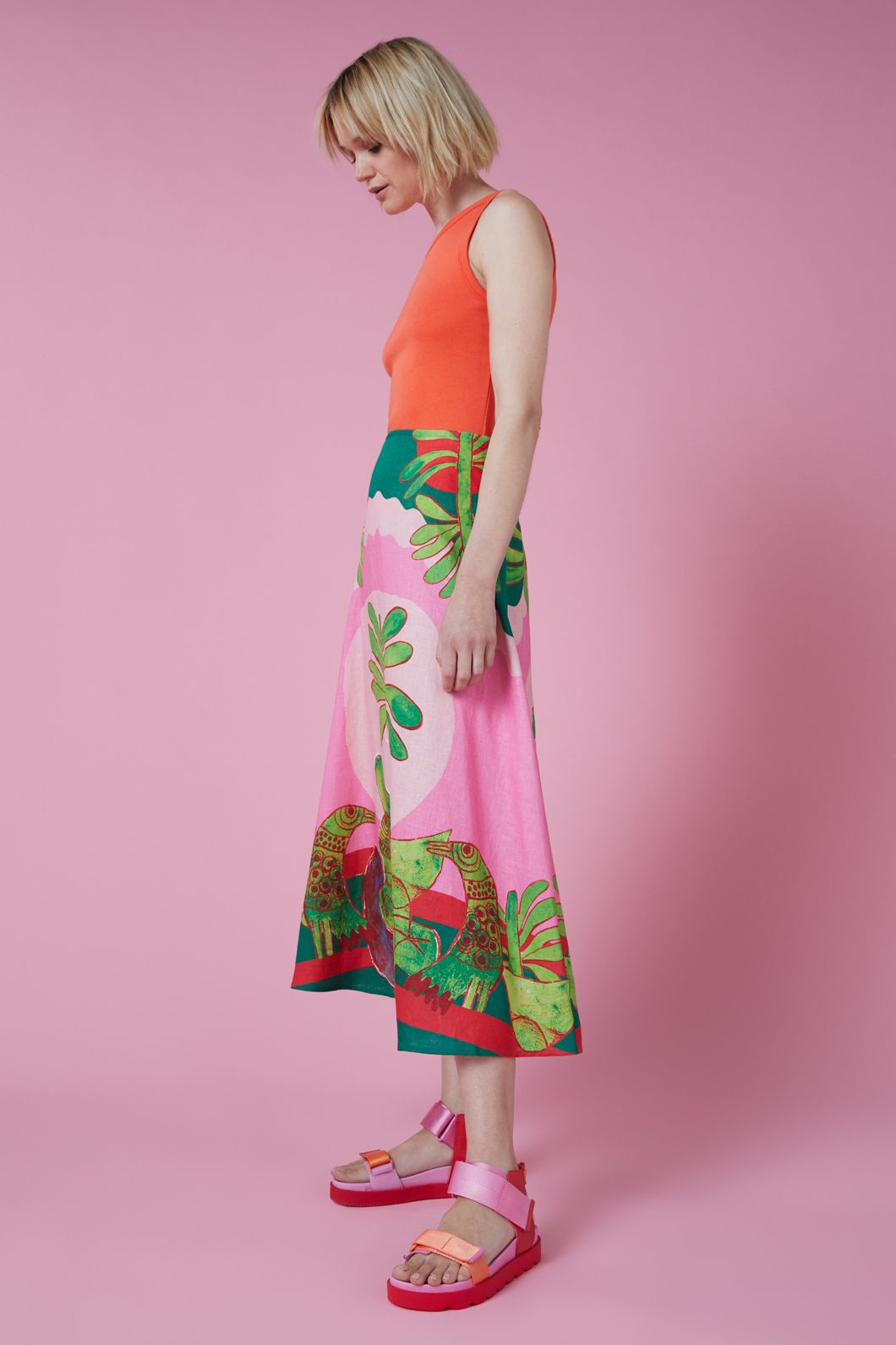 Gorman - Palm Pals Midi Skirt - print