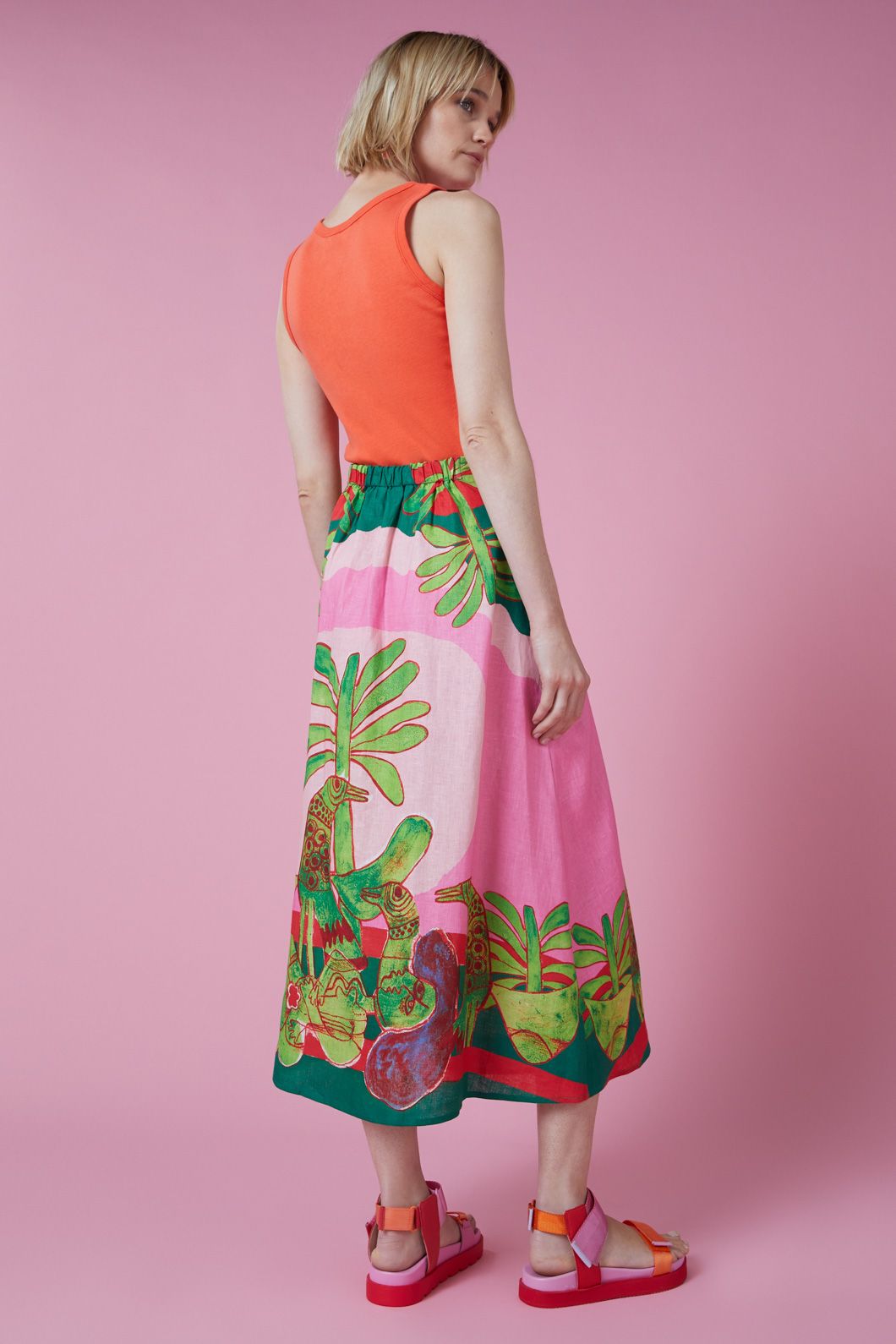 Gorman - Palm Pals Midi Skirt - print