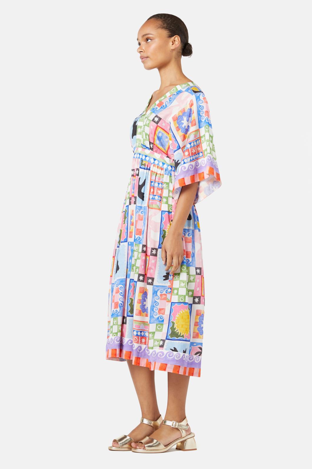 Gorman - Summer Squares Scarf Dress - print