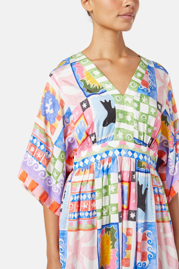 Gorman - Summer Squares Scarf Dress - print