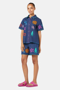 Gorman - Taking Time Emb Denim Shirt - denim