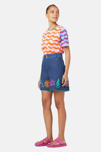 Gorman - Taking Time Emb Denim Short - denim