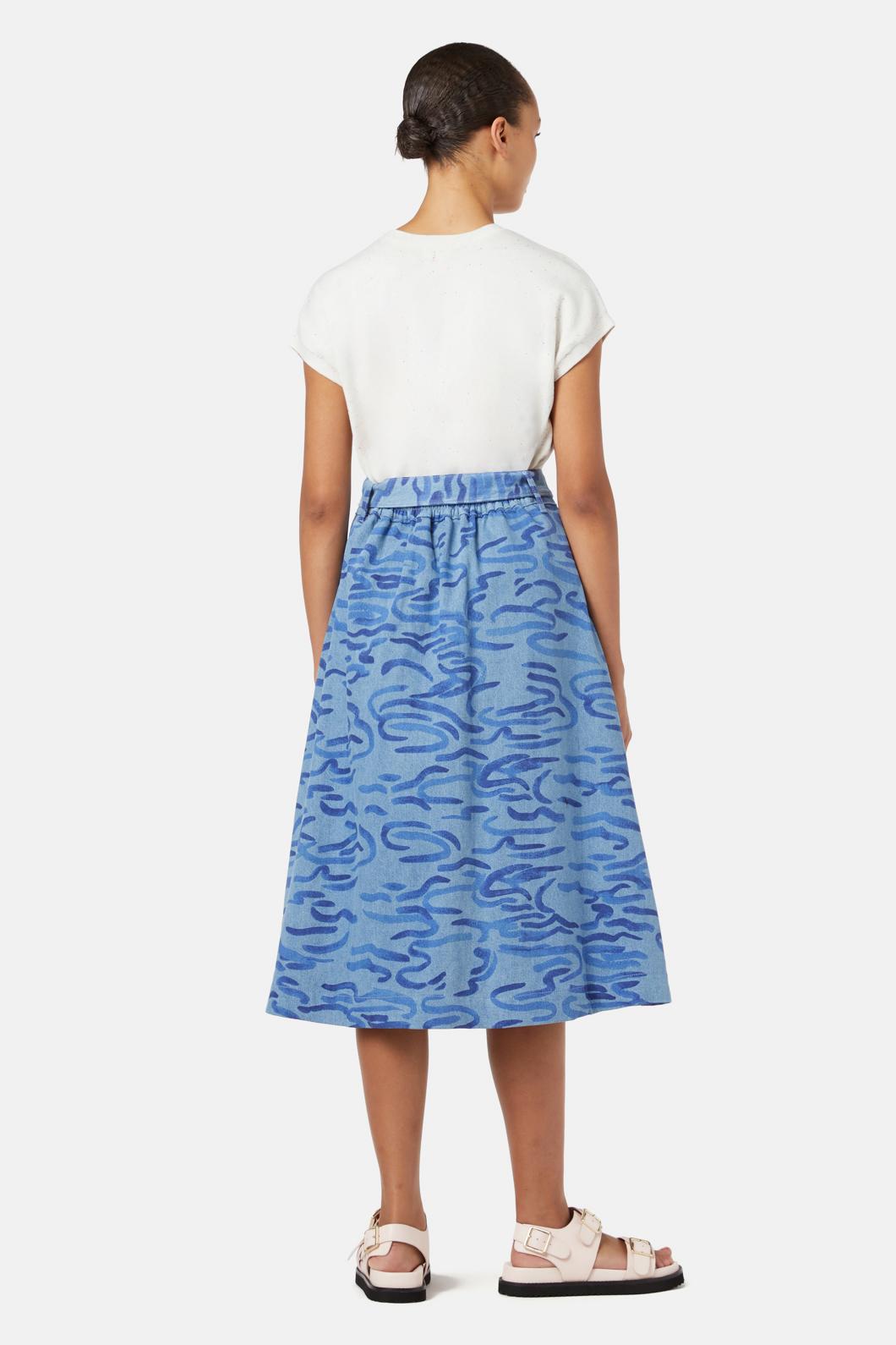 Gorman - Wave After Wave Midi Skirt - denim