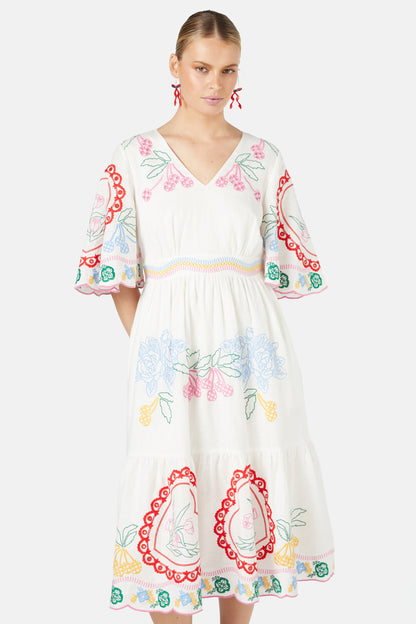 Gorman - Romance Anglaise Dress - white